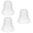 3pcs Glass Lamp Shade Lighting Fixture Accessory Lampshade Glass Replacement