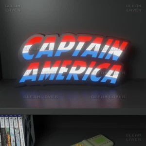 Captain America Led Light Sign - Picture 1 of 4
