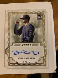 2020 LEAF ULTIMATE DRAFT BURL CARRAWAY AUTOGRAPH ROOKIE 62/75 ~ #BA-BC1 - Picture 1 of 1