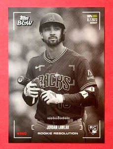 2024 Topps Black & White Rookie Resolution RR18 Jordan Lawlar Diamondbacks RC - Bild 1 von 2