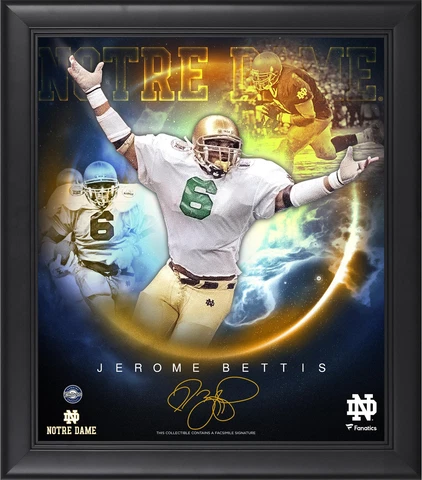 Jerome Bettis Notre Dame Frmd 15" x 17" Stars of the Game Collage - Facsimile Cover