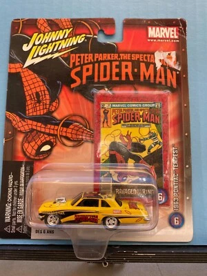 1/64 Johnny Lightning Marvel Amazing Spider-Man 1963 Pontiac Tempest coche divertido Foto 1 de 2
