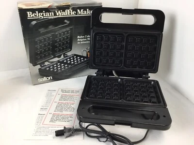 Gofrera estilo belga Salton en negro modelo WM-4A probada y lista para ti Foto 1 de 4