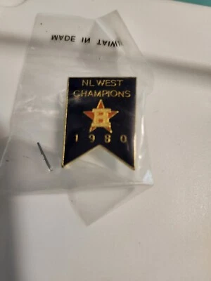 MLB Houston Astros 1980 NL West Champions Enamel Hat Pin Baseball Commemorative - Image 1 of 2