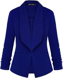 Ladies Mint Limit Casual, Office, Open Front Jacket Royal Blue M 12 (38"Bust)