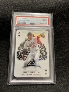 2023 Topps Series 2 # AA-28 Mike Mussina All Aces Baltimore Orioles PSA 9