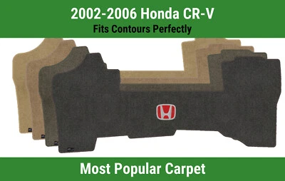 Alfombra delantera Lloyd Ultimat para Honda CR-V '02-06 con logotipo Honda H rojo sobre negro Foto 1 de 4