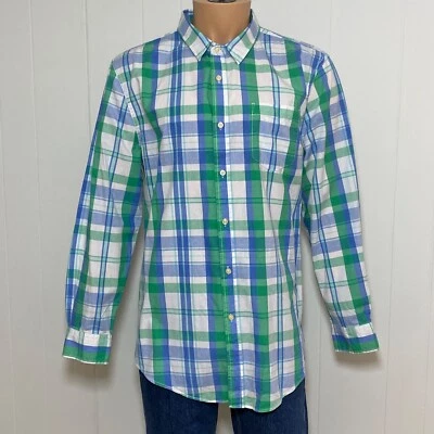 Just A Cheap Shirt XL Blue Green Plaid Cotton Button Front Lightweight NWT - Image 1 of 4