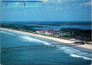 Postcard Topsail Island North Carolina NC Villa Capriani Salty Pier Creased 6x4 - Picture 1 of 2