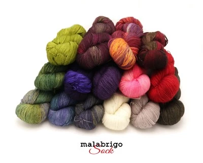 Sock Yarn by Malabrigo - Superwash Merino Wool Sock Weight- 38 COLORS