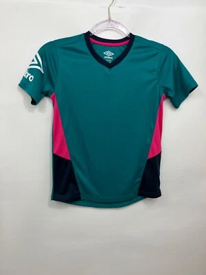 Camiseta Umbro Teal Colorblock manga corta verde azulado/azul marino/rosa unisex niño talla M (8) Foto 1 de 4
