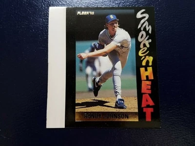 Randy Johnson Seattle Mariners 1992 Fleer Smoke N Heat PROOF WHITE COLOR - Image 1 of 2