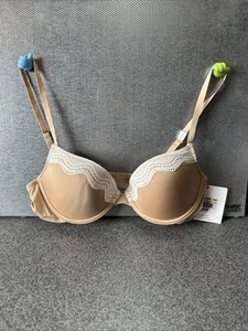 NWT Calvin Klein Push-Up Bra Beige 36B QP1040 Underwire - Picture 1 of 10