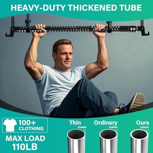 UEGHNS Car Clothes Hanger Bar Expandable Rack 34-54 in