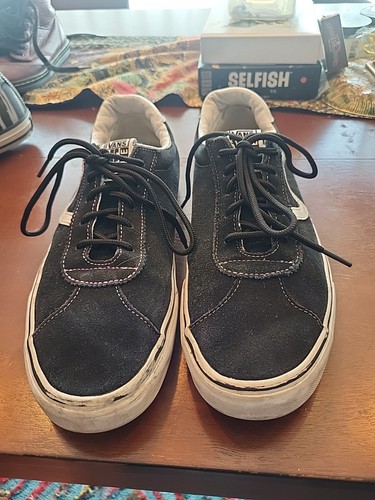 Sneakers da skateboard Vans classiche nere scamosciate da uomo taglia US 11 5