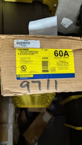 Interruptor de seguridad de alta resistencia Square D H362NRB 60A 600 V 1 PH exterior fusible caja nueva - Imagen 1 de 1