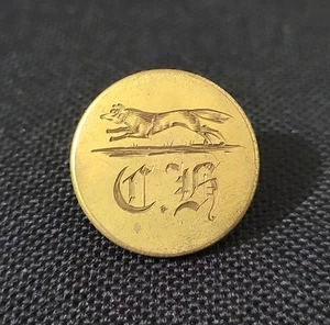 Antik C.H. Fuchs Jagd Knopf Thomas & Söhne 32 Brook St London 19. Jahrhundert  - Bild 1 von 11