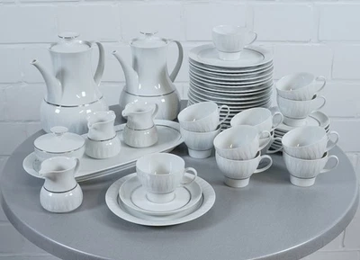 Thomas Lanzette porcelaine bord argenté différentes pièces vintage années... - Photo 1/4