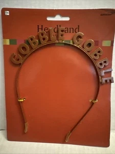 Festive Thanksgiving Gobble Gobble Headband By Amscan  - Picture 1 of 1