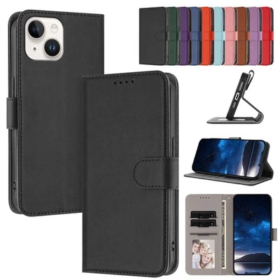 Magnetic Flip Leather Case For iPhone 14 Plus 14 13 12 Mini 11 Pro Max SE Cover - Image 1 of 4
