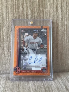2025 Topps Chrome Baseball #RA-CAN Carlos Narvaez Orange Wave Rookie Auto /25 RC - Picture 1 of 2