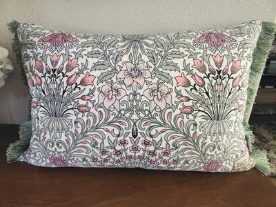 William Morris Velvet Decorative Pillow Garden Lavender 24x16 in. - Image 1 of 4
