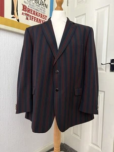 Brook Taverner Herren Blazer 50R Blau Rot Streifen Bootfahren Regatta Blazer Mod 60s - Bild 1 von 11