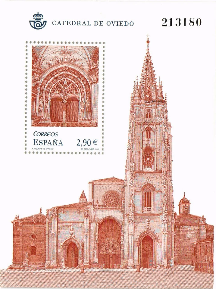 Spain 2012 Architecture Oviedo Cathedral Edifil 4736 Facial 2.90€ MNH VF - Image 1 of 1