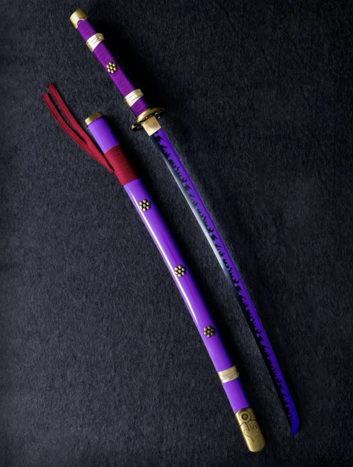Roronoa Zoro Katana,Yama Enma 动漫武士剑真金属锋利角色扮演刀 — 第 1/4 张图片