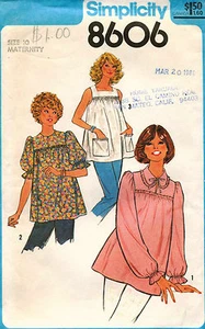 Blusa Suéter de Maternidad Simplicity de Colección en Falsas Tamaños Patrón 8606 Talla 10 - Imagen 1 de 1