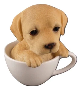 Money Box Statue Ornament Figurine Home Decor  - Labrador in a Teacup - Bild 1 von 5