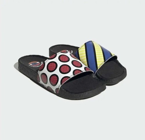 Nuovissima Adidas Adilette Boost Craig & Karl Slides (GY5351) da uomo nera taglia 10