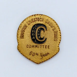 Houston Livestock Show and Rodeo Committee Corral Club 60th Anniversary Badge c  - Bild 1 von 3