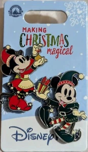 Spilla di Natale Disney Topolino e Minnie (NUOVA) rendendo magico il Natale - Foto 1 di 1