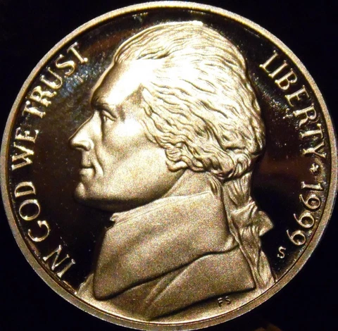 1999-S Jefferson Nickel Gem Proof Uncirculated Cover
