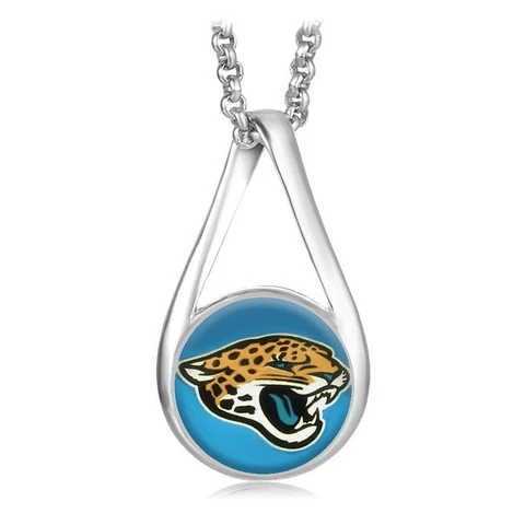 Jacksonville Jaguars Womens Sterling Silver Link Chain Necklace With Pendant D28 Cover