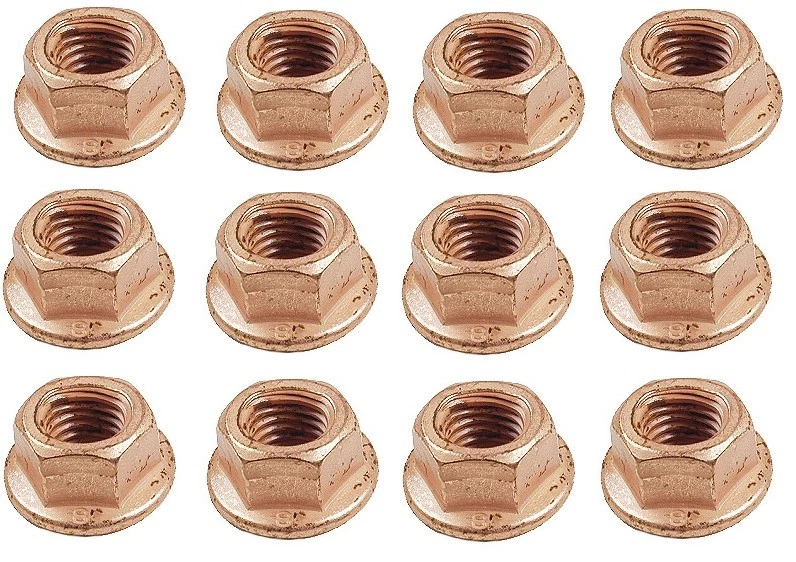 Tuerca de bloqueo de cobre CRP de 12 piezas escape de 8 mm para BMW E10 E24 E30 E31 E32 E34 Foto 1 de 1