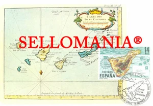 TARJETA MAXIMA TENERIFE ISLAS CANARIAS CANARY ISLANDS MAPS MAXIMUM CARD TC22676 - Imagen 1 de 1