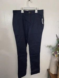 Old Navy 14 Skinny Navy Blue Cotton Pants Girls NWT - Picture 1 of 6