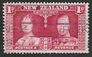 New Zealand 1d Coronation Stamp 1937 - Picture 1 of 2