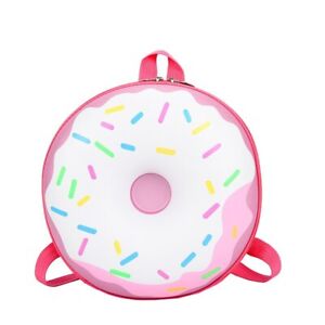 3D Donut Shaped Kids Backpack Boys Girls Mini Schoolbag Toddler Baby Shcool Bag