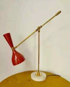 1951s Modern Italian Mid Century Stilnovo Style Desk or Table Lamp Study Lamp - Picture 1 of 7