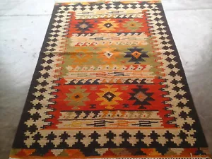 Nuovo tappeto afgano Chobi tessuto a mano vegano lana tinta kilim 4x6 piedi - Foto 1 di 3