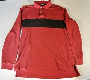 Polo Ralph Lauren Men's Red/Navy Stripe Classic Fit Rugby Shirt - Picture 1 of 7