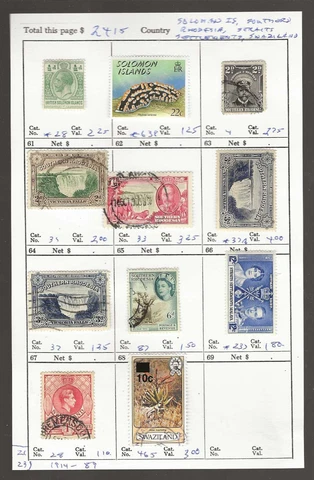 SOLOMAN ISLANDS...Sc #23/570...M & U...1913/86...20 Different Cover