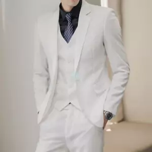 Business Men Suit Slim Fit Party Wedding Tuxedos Formal Prom Work Suits Sz Groom - Picture 1 of 13