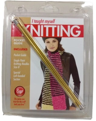 I Taught Myself Knitting Pocket Guide Instruction with Needles Boye  New Sealed - Image 1 of 2