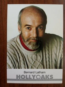 BERNARD LATHAM *Gordon Cunningham* HOLLYOAKS PRE-SIGNED AUTOGRAPH CAST CARD