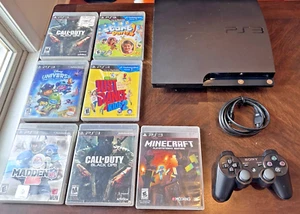 BUNDLE! Sony PlayStation 3 / PS3 Slim Console (CECH 2101B, 160GB), 6 games, more - Picture 1 of 6