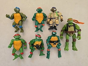 Lot of 7 TMNT 1988-91 Teenage Mutant Ninja Turtles Action Figures Mirage Studios - Picture 1 of 19